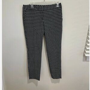 Express Columnist Pants 4R White/Black Pattern